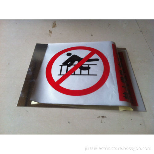 PVC sign plate for electric warning